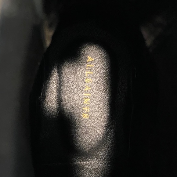 AllSaints Bea Leather Snake Chelsea Boot in Taupe/Grey Size 8 - Picture 5 of 9